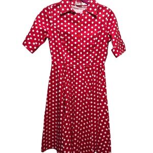 Red‎ Polka Dot Dress Size S